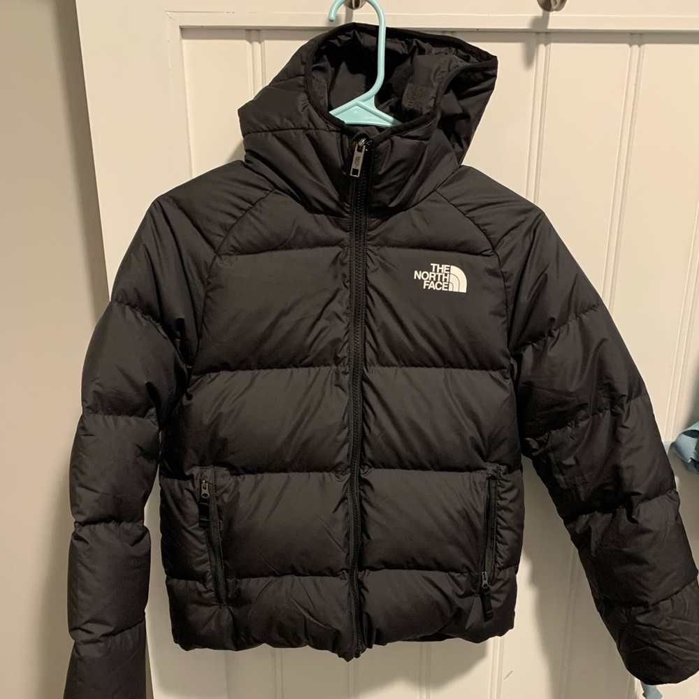 North Face boys black hooded jacket